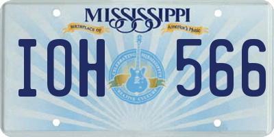 MS license plate IOH566