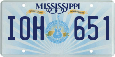 MS license plate IOH651