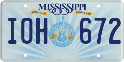 MS license plate IOH672