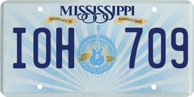 MS license plate IOH709