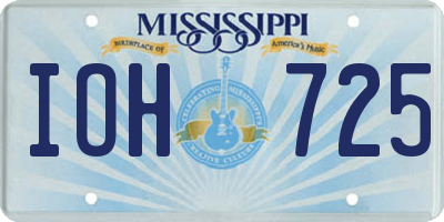 MS license plate IOH725