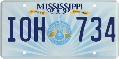 MS license plate IOH734