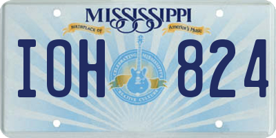 MS license plate IOH824