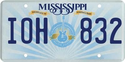 MS license plate IOH832
