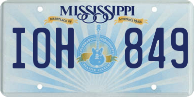 MS license plate IOH849