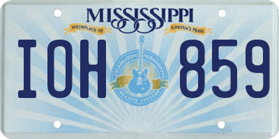 MS license plate IOH859