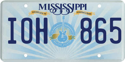 MS license plate IOH865