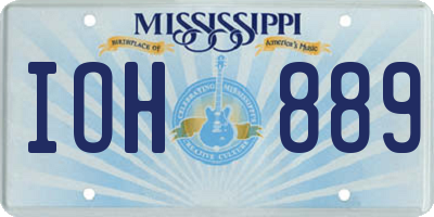 MS license plate IOH889