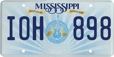 MS license plate IOH898