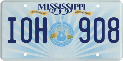 MS license plate IOH908