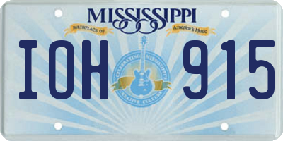 MS license plate IOH915