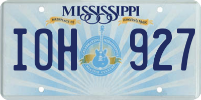 MS license plate IOH927