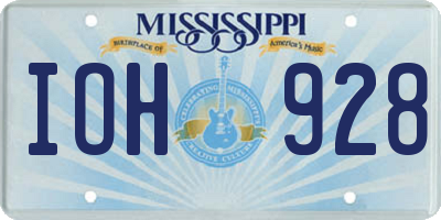 MS license plate IOH928