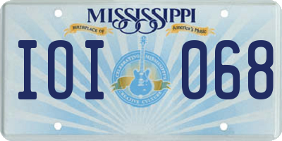 MS license plate IOI068