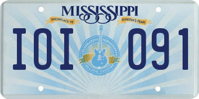 MS license plate IOI091
