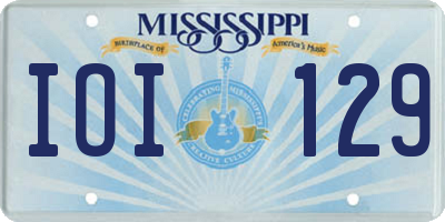 MS license plate IOI129