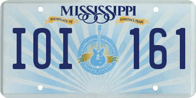 MS license plate IOI161