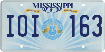 MS license plate IOI163