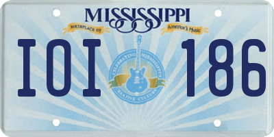 MS license plate IOI186