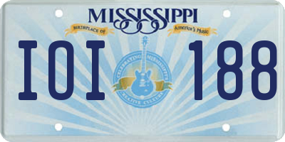 MS license plate IOI188
