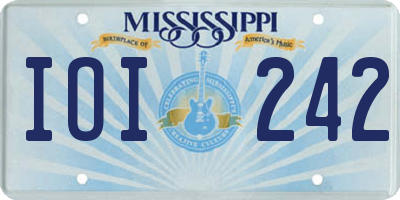MS license plate IOI242