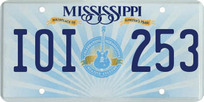 MS license plate IOI253