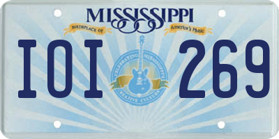 MS license plate IOI269
