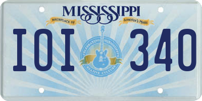MS license plate IOI340