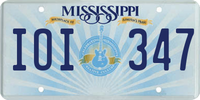 MS license plate IOI347