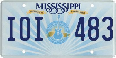 MS license plate IOI483