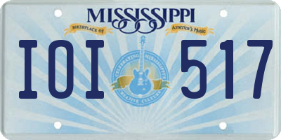 MS license plate IOI517