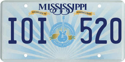 MS license plate IOI520