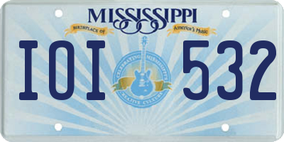 MS license plate IOI532