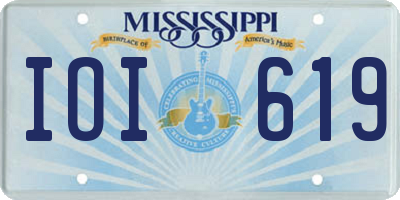 MS license plate IOI619
