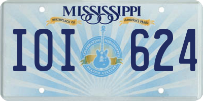 MS license plate IOI624