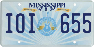 MS license plate IOI655
