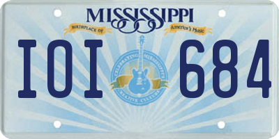MS license plate IOI684