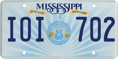 MS license plate IOI702