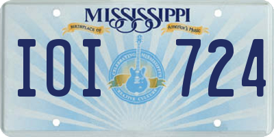 MS license plate IOI724