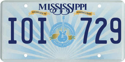 MS license plate IOI729