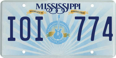 MS license plate IOI774
