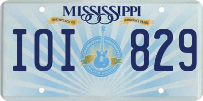 MS license plate IOI829