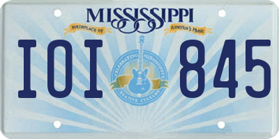 MS license plate IOI845