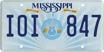MS license plate IOI847