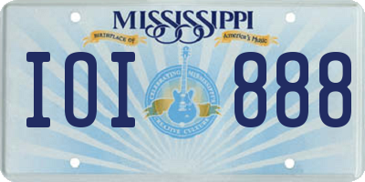 MS license plate IOI888