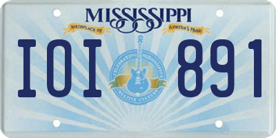 MS license plate IOI891