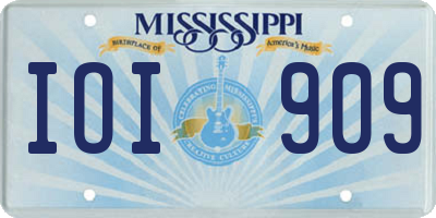 MS license plate IOI909