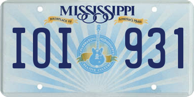 MS license plate IOI931