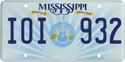 MS license plate IOI932