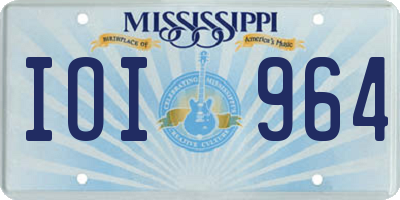 MS license plate IOI964